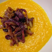 Zuppa di zucca e radicchio