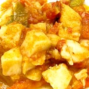 Bocconcini di maiale e peperoni in agrodolce