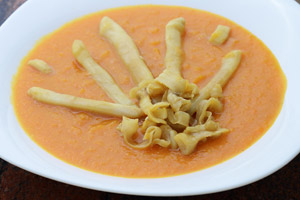 Cannolicchi su crema di zucca al curry