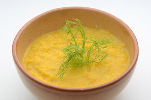 Crema di finocchi e carote al parmigiano