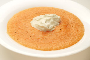 Crema di melone con stracciatella