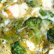 Frittata con broccoli e guanciale