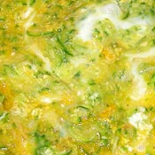 Frittata con lardo e zucchine