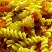 Fusilli con carote al profumo di gamberi