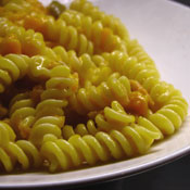 Fusilli con zucca e salmone affumicato