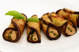 Involtini di melanzane, ricotta e basilico