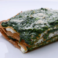 Lasagna rossa alla ricotta e spinaci