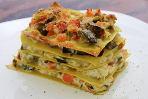 Lasagnetta di verdure con yogurt greco