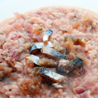 Risotto ai cannellini con ragu di sgombro all'arancia