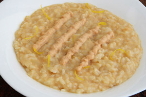 Risotto alle uova di merluzzo e limone