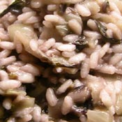 Risotto con radicchio e amaretti