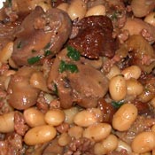 Seitan e fagioli ai funghi