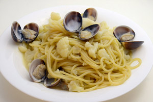 Spaghetti alle vongole e cavolfiore