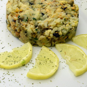 Tartare di cozze e patate al limone