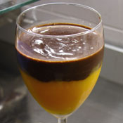 Crema di zucca con salsa al cioccolato