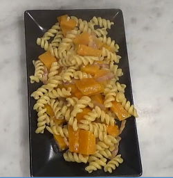 Pasta zucca pancetta