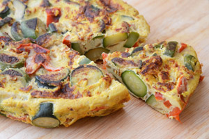 Tortilla zucchine e peperoni
