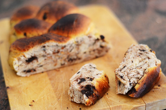 Treccia panbrioche con gocce al cioccolato